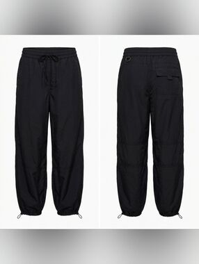 Aritzia Black Parachute Pants, Size 6
